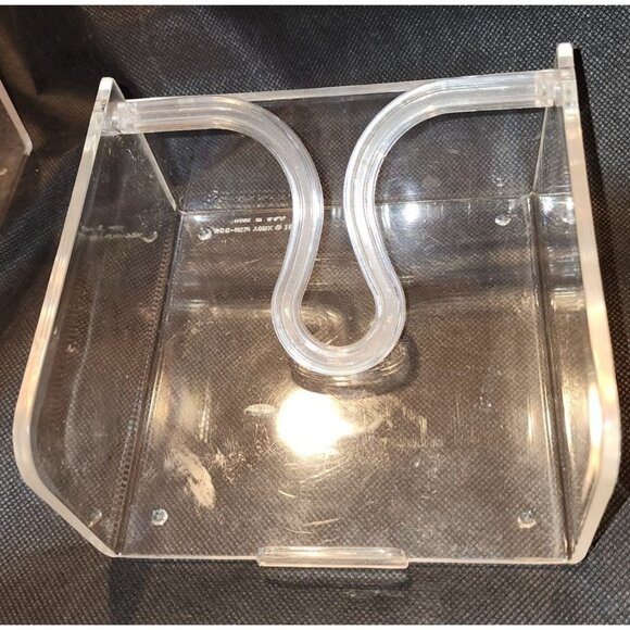Vintage Rare 1970s Space Age Designs Lucite Clear Post Modern Napkin Holders Sta - Picture 11 of 13